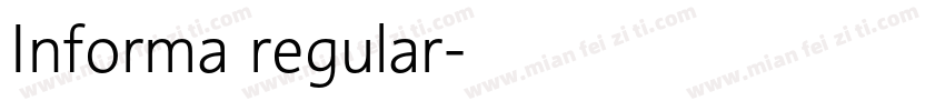 Informa regular字体转换